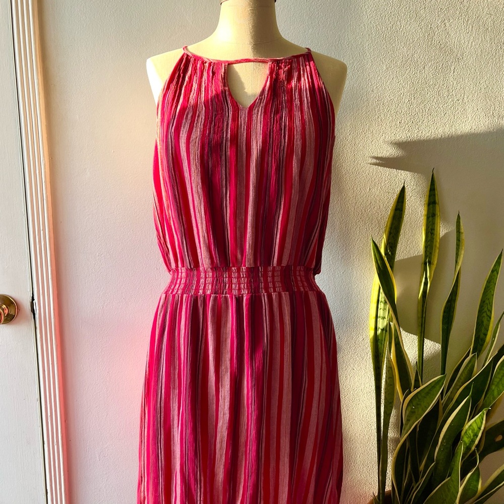 Universal Thread•Red Striped Cotton Maxi Dress•sz XL